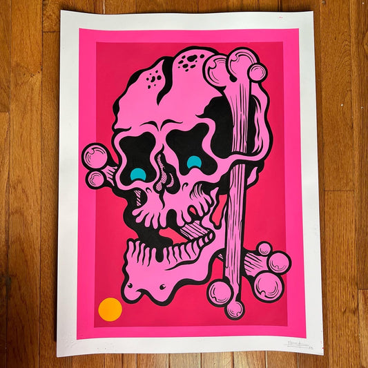 Pink skull fine art print